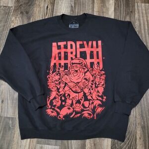 Atreyu Band Santa Holiday Black Sweatshirt Metal Metalcore XL Christmas